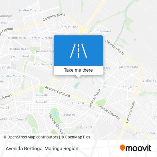 Mapa Avenida Bertioga