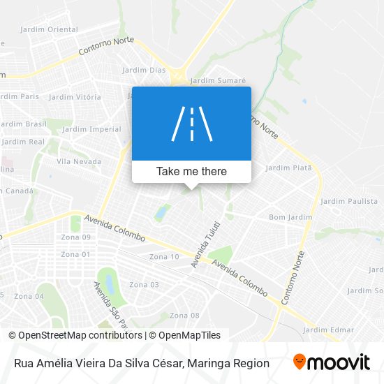 Mapa Rua Amélia Vieira Da Silva César