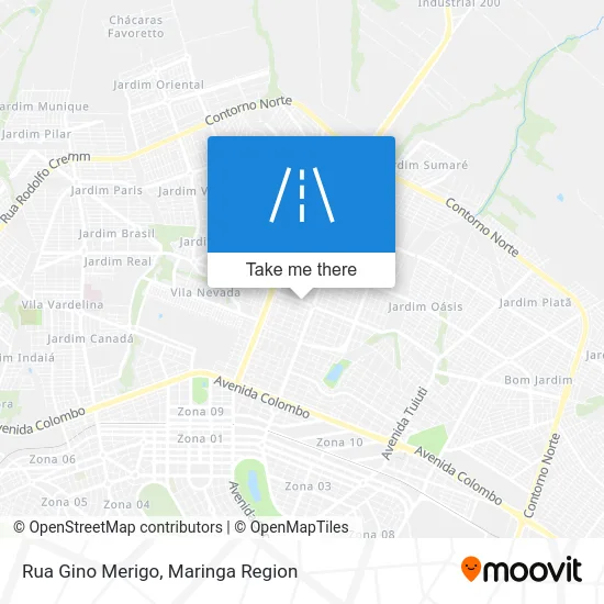 Rua Gino Merigo map