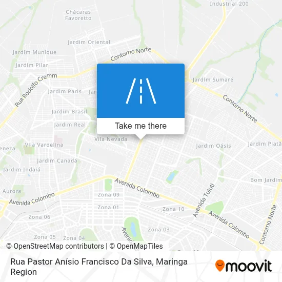 Rua Pastor Anísio Francisco Da Silva map