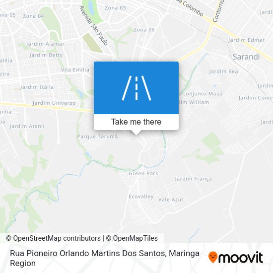 Rua Pioneiro Orlando Martins Dos Santos map