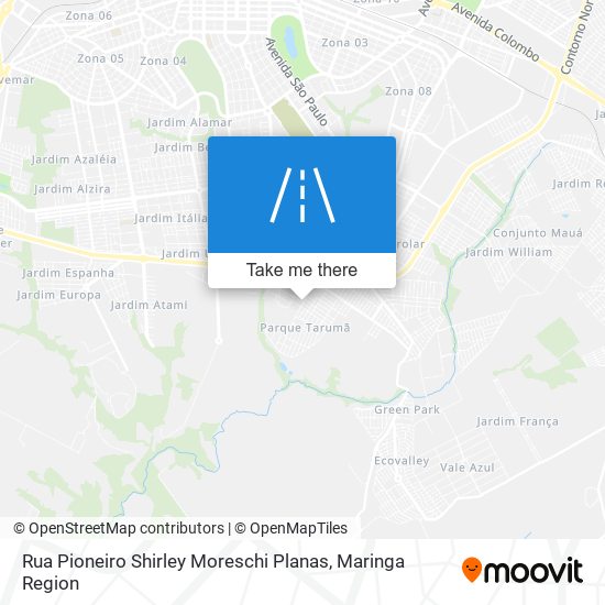 Mapa Rua Pioneiro Shirley Moreschi Planas