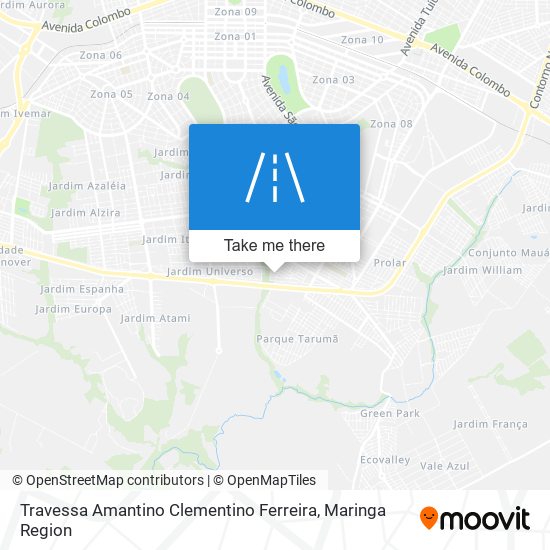 Mapa Travessa Amantino Clementino Ferreira