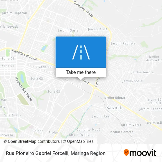 Rua Pioneiro Gabriel Forcelli map