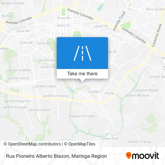 Rua Pioneiro Alberto Biazon map