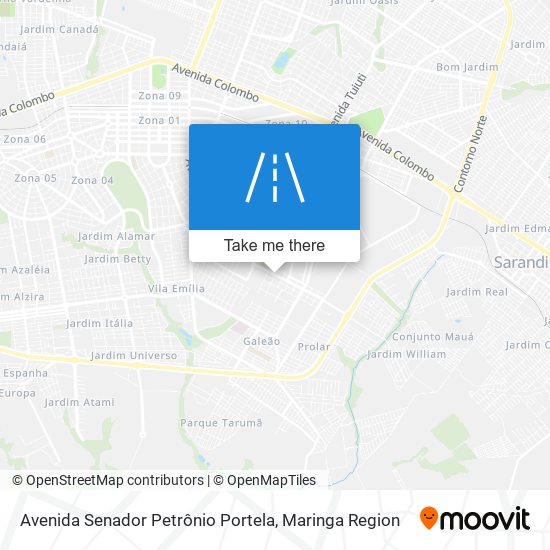 Avenida Senador Petrônio Portela map