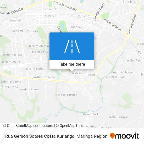 Rua Gerson Soares Costa Kuriango map