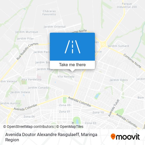 Mapa Avenida Doutor Alexandre Rasgulaeff