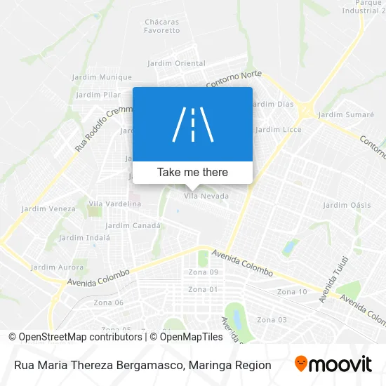 Rua Maria Thereza Bergamasco map