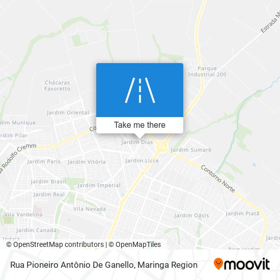 Mapa Rua Pioneiro Antônio De Ganello