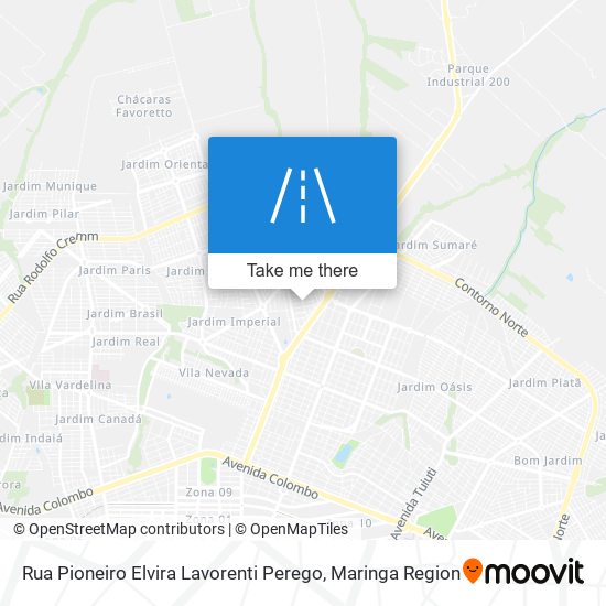 Rua Pioneiro Elvira Lavorenti Perego map