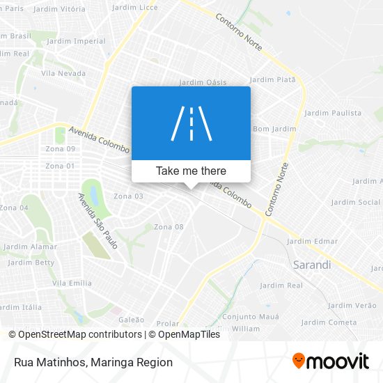 Rua Matinhos map