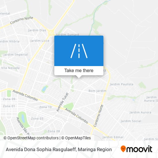 Mapa Avenida Dona Sophia Rasgulaeff