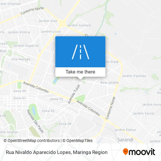 Rua Nivaldo Aparecido Lopes map