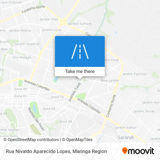 Rua Nivaldo Aparecido Lopes map