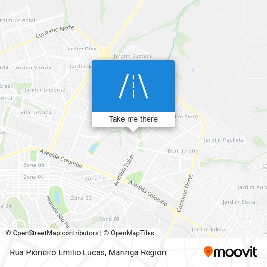 Rua Pioneiro Emílio Lucas map