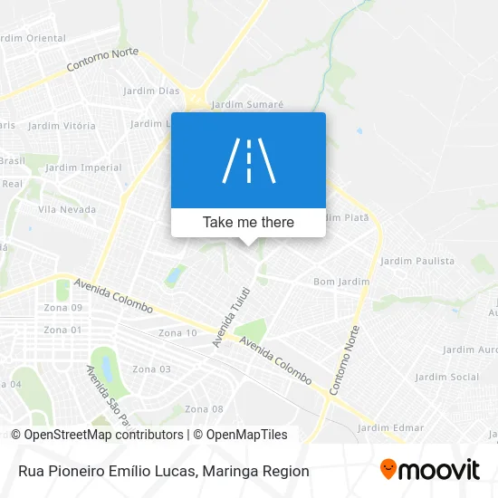 Rua Pioneiro Emílio Lucas map
