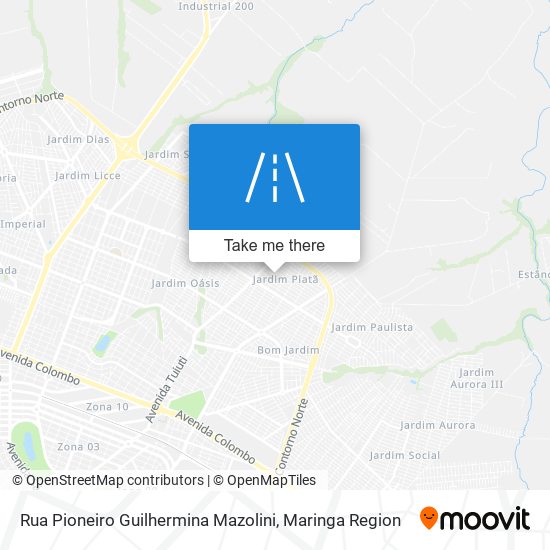 Rua Pioneiro Guilhermina Mazolini map