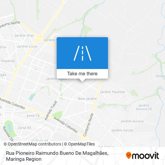 Mapa Rua Pioneiro Raimundo Bueno De Magalhães