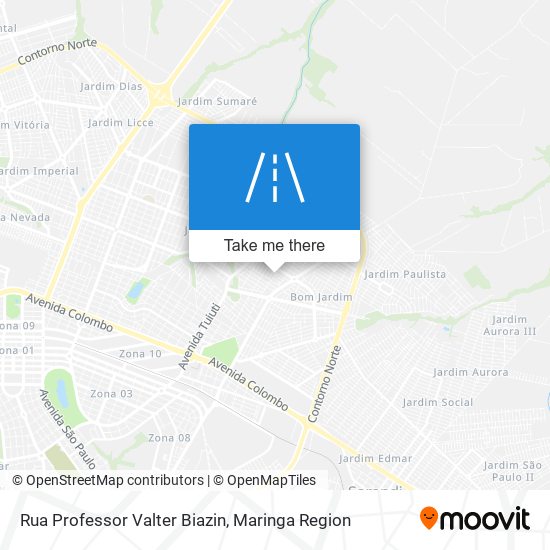 Rua Professor Valter Biazin map