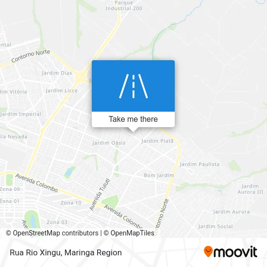 Rua Rio Xingu map