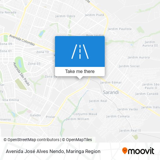 Mapa Avenida José Alves Nendo