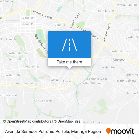 Avenida Senador Petrônio Portela map