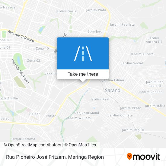 Rua Pioneiro José Fritzem map