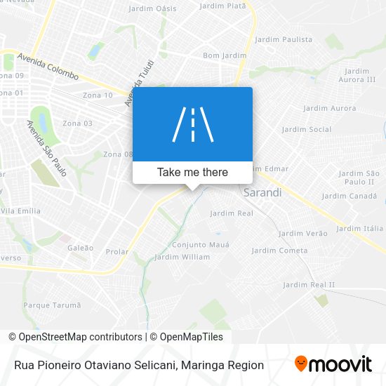 Rua Pioneiro Otaviano Selicani map