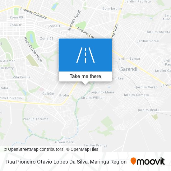 Rua Pioneiro Otávio Lopes Da Silva map