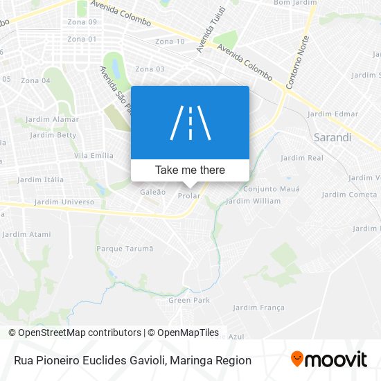 Rua Pioneiro Euclides Gavioli map