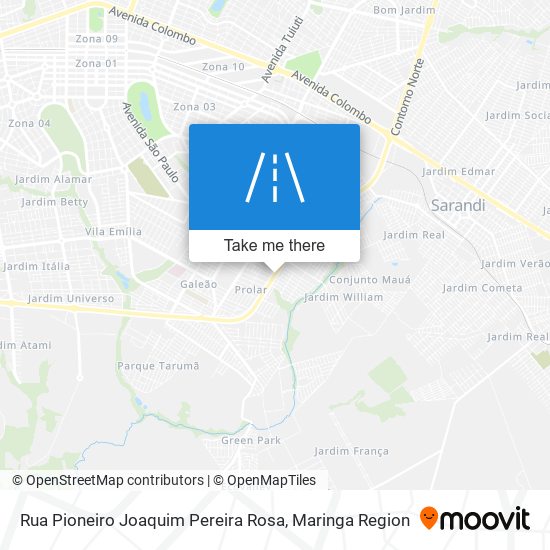 Rua Pioneiro Joaquim Pereira Rosa map