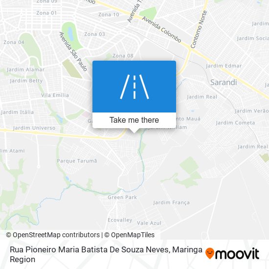 Rua Pioneiro Maria Batista De Souza Neves map