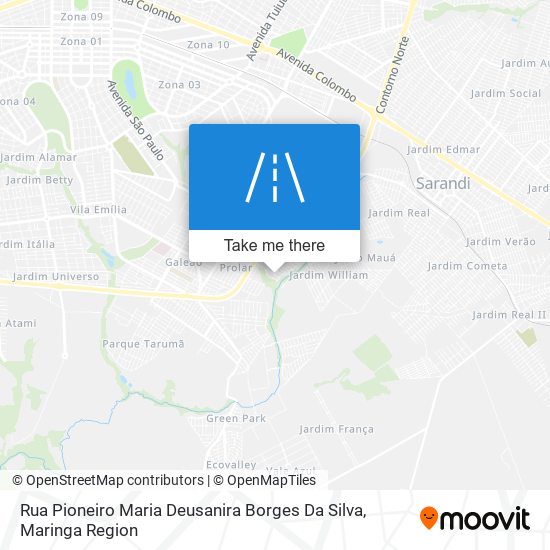 Mapa Rua Pioneiro Maria Deusanira Borges Da Silva