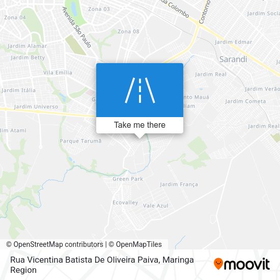 Rua Vicentina Batista De Oliveira Paiva map