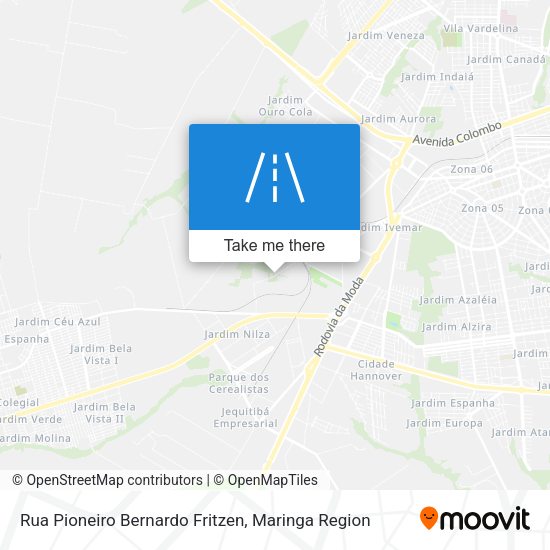 Rua Pioneiro Bernardo Fritzen map
