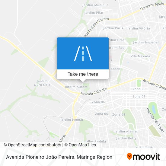 Avenida Pioneiro João Pereira map