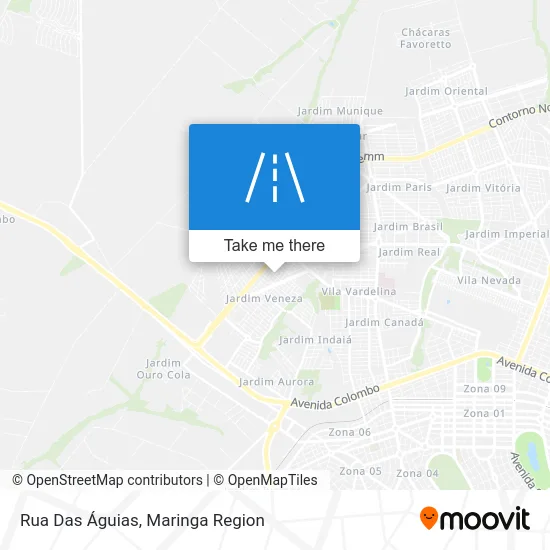 Rua Das Águias map