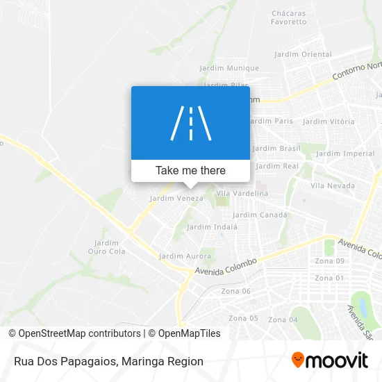 Rua Dos Papagaios map