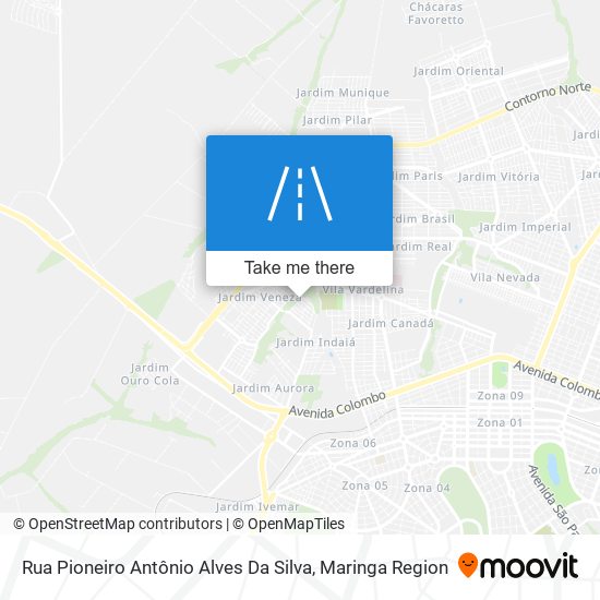 Rua Pioneiro Antônio Alves Da Silva map