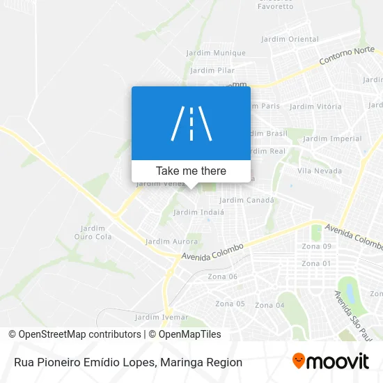 Rua Pioneiro Emídio Lopes map