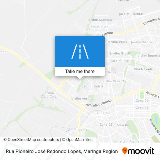 Rua Pioneiro José Redondo Lopes map