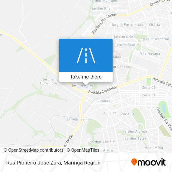 Rua Pioneiro José Zara map