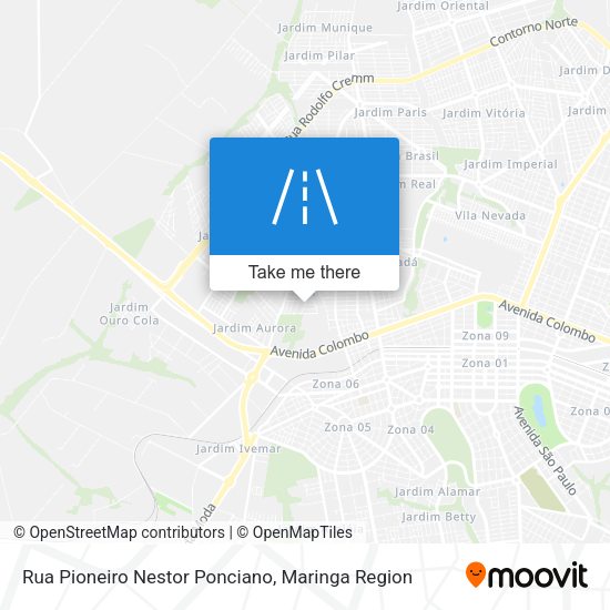 Rua Pioneiro Nestor Ponciano map