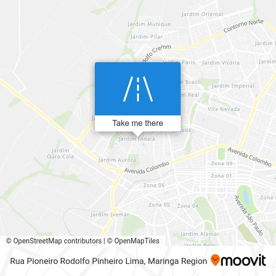 Rua Pioneiro Rodolfo Pinheiro Lima map