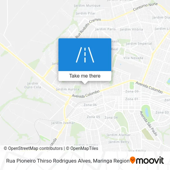 Rua Pioneiro Thirso Rodrigues Alves map