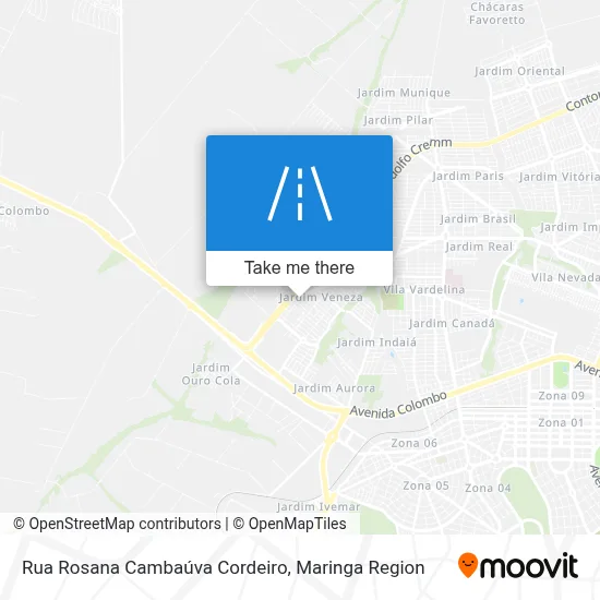 Rua Rosana Cambaúva Cordeiro map