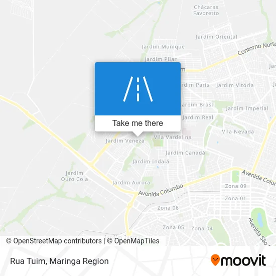 Rua Tuim map