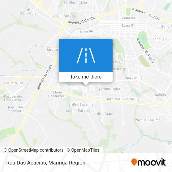 Rua Das Acácias map