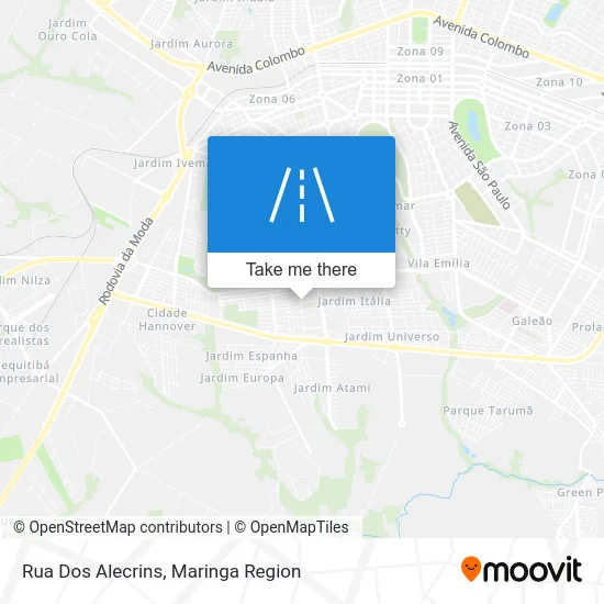 Rua Dos Alecrins map